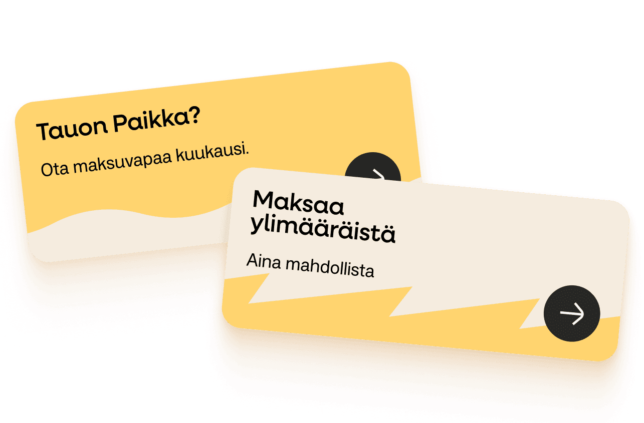 Kaksi graafista kuvaa Anyfinin sovelluksesta.
