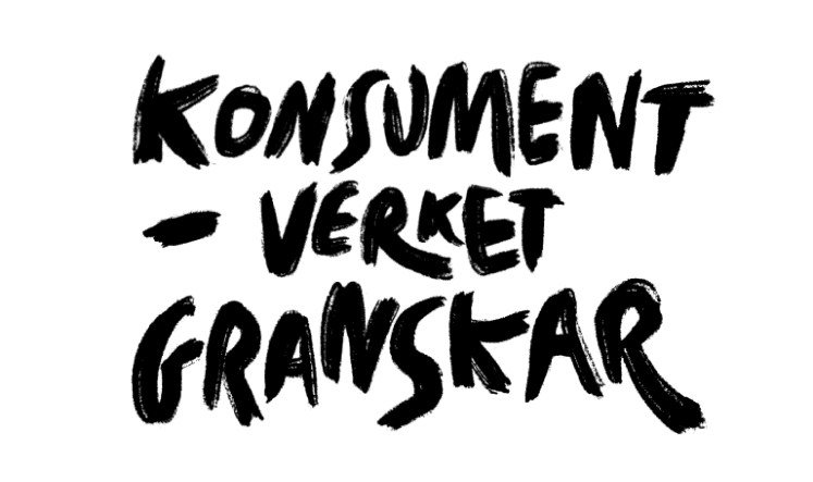 Handskiven text "Konsumentverket granskar Anyfin"