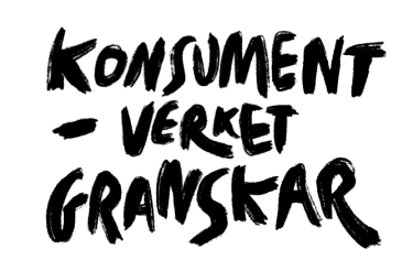 Handskiven text "Konsumentverket granskar Anyfin"