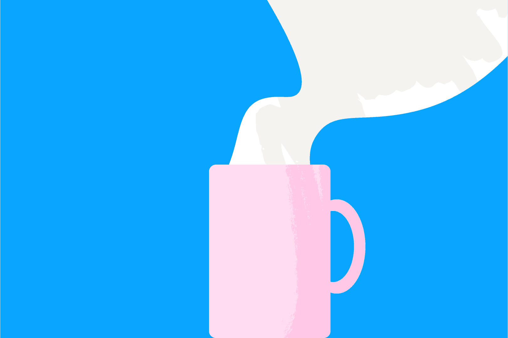 Illustration Tasse mit dampfendem Kaffee