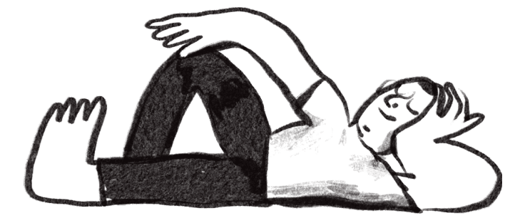 Illustration of a person laying down